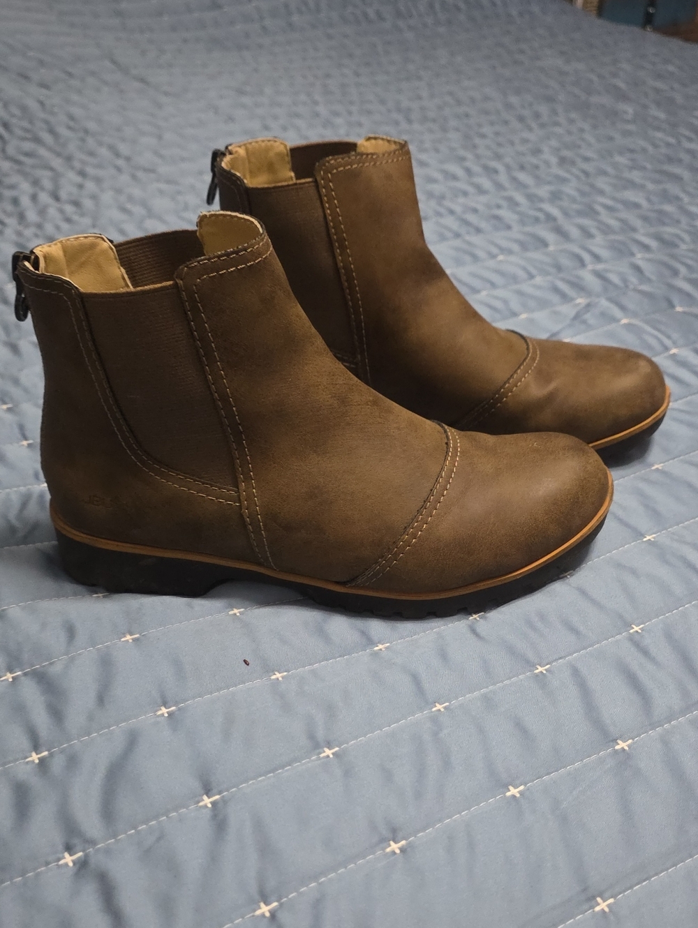 JBU By jambu Brown Chelsea Ankle Boots with Back Zip
